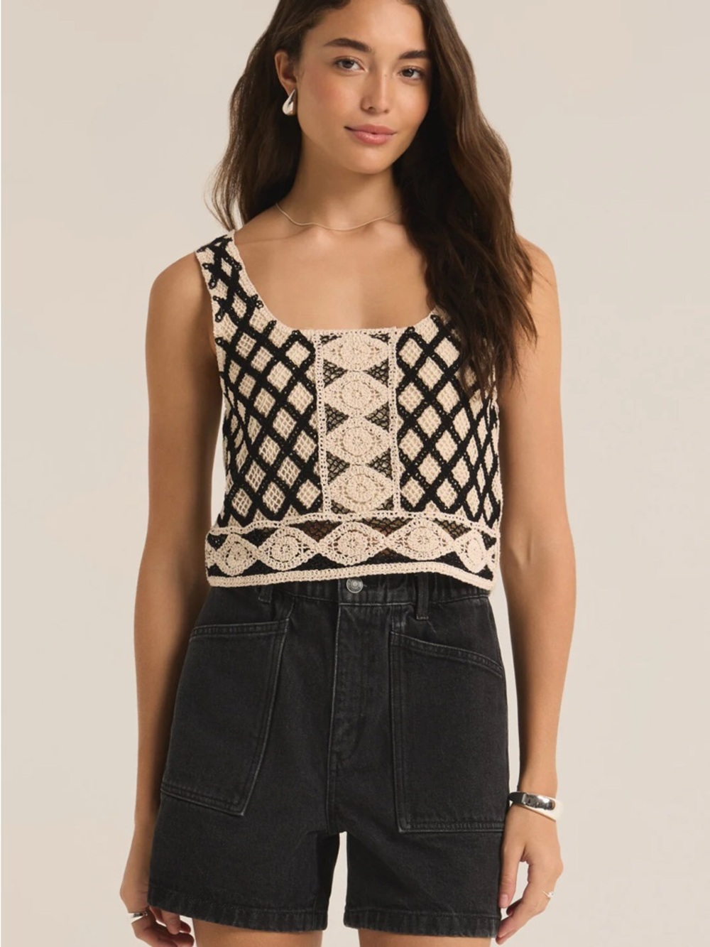 Z Supply Calle Crochet Tank Size M